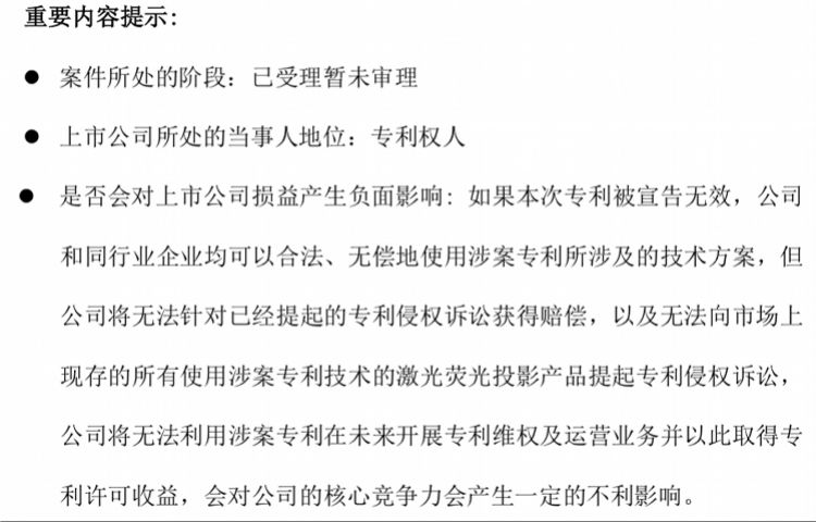 又陷专利纠纷？光峰科技核心竞争力或受影响