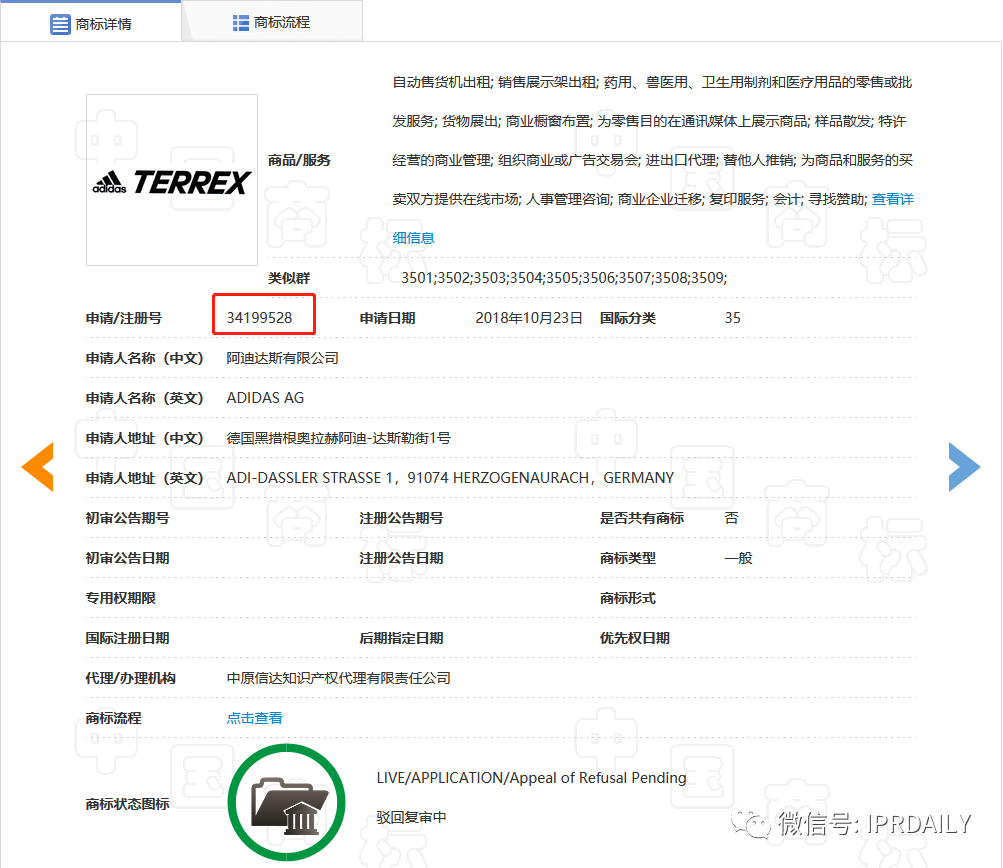 肖像商标被驳回！带有adidas商标的衣服惹了祸