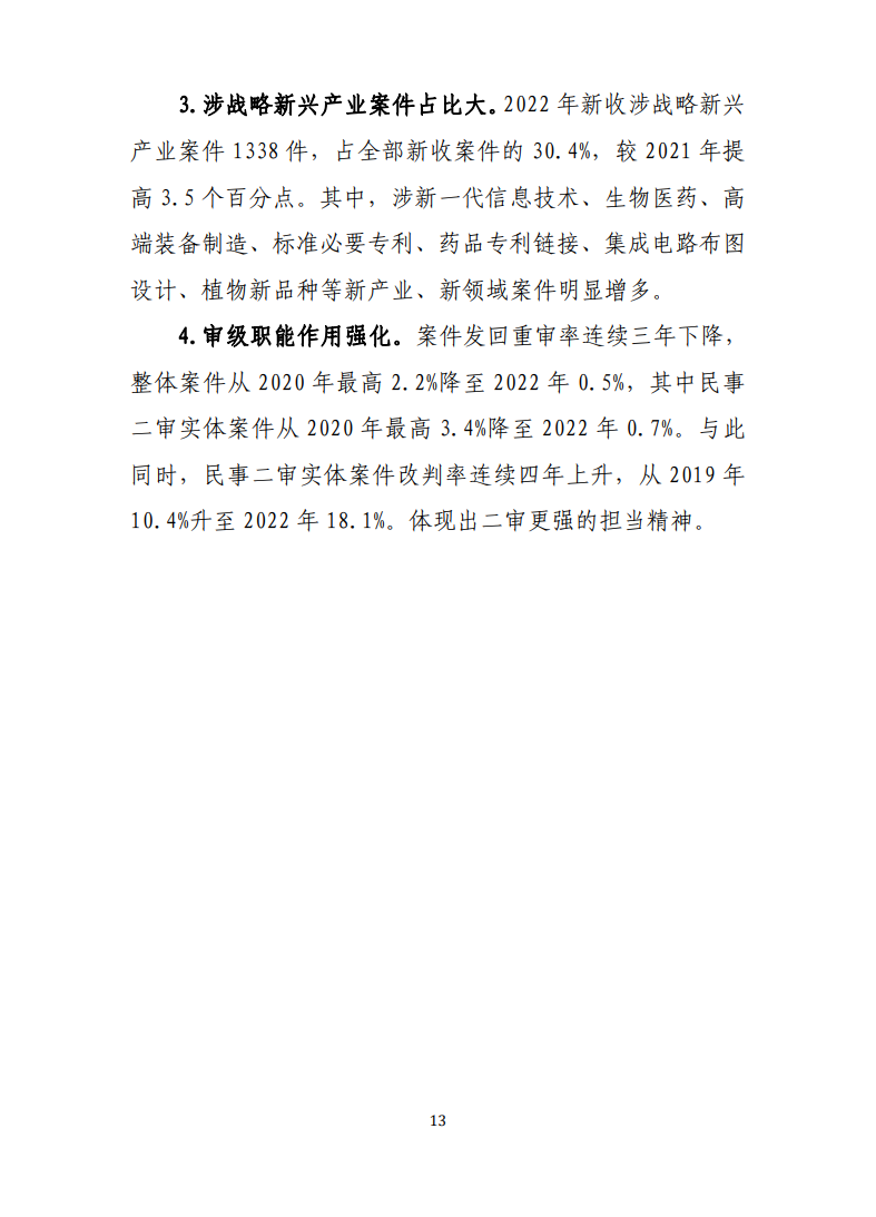 最高人民法院知识产权法庭年度报告（2022）